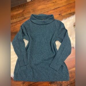 Talbots 100% Cashmere Portrait Neck Sweater – Deep Teal – Size Large